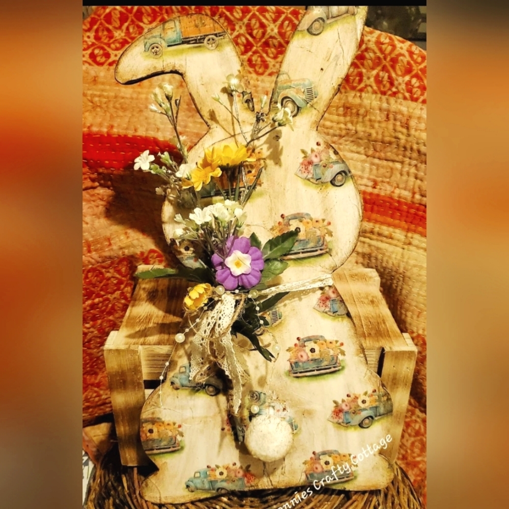 Custom made  Easter wood decor